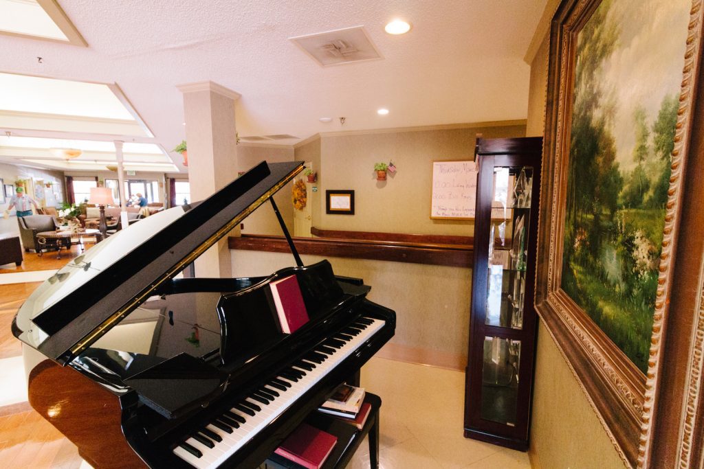 a piano available for respite care patients