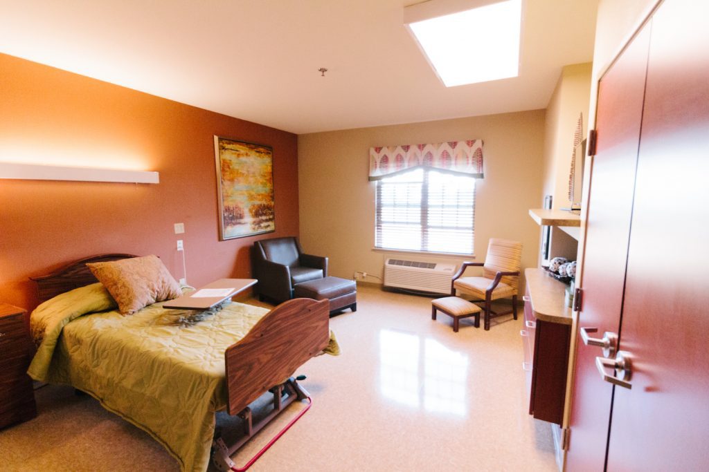 a room available for long term care, respite care, and short term care