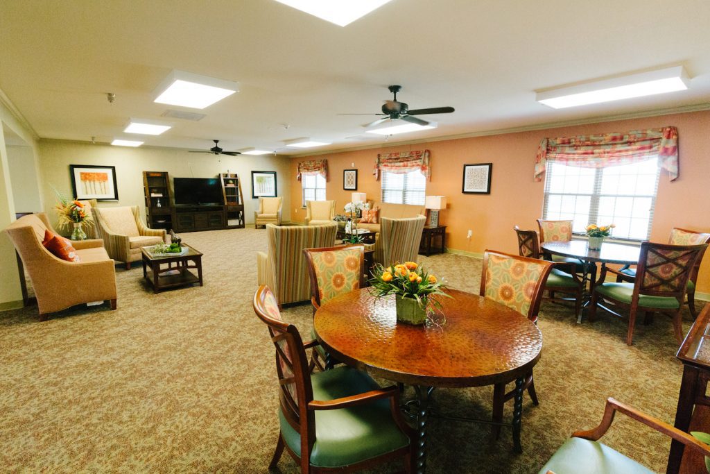 shared living area for long term care, short term care, respite care residents