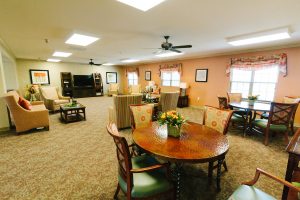 shared living area for long term care, short term care, respite care residents